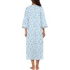 image:imageEkouaer Robes for Women Zipper Robe 34 Sleeves Housecoat with Pockets  Full Length Loungewear Easy ZipUp Nightgown Long Bathrobe 34 Sleeves for Everyday Comfort Lounging RecoveryGarden Blue Floral