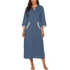image:imageEkouaer Robes for Women Zipper Robe 34 Sleeves Housecoat with Pockets  Full Length Loungewear Easy ZipUp Nightgown Long Bathrobe 34 Sleeves for Everyday Comfort Lounging RecoveryStyle 1navy Blue