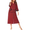 image:imageEkouaer Robes for Women Zipper Robe 34 Sleeves Housecoat with Pockets  Full Length Loungewear Easy ZipUp Nightgown Long Bathrobe 34 Sleeves for Everyday Comfort Lounging RecoveryStyle 1pat1