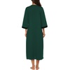 image:imageEkouaer Robes for Women Zipper Robe 34 Sleeves Housecoat with Pockets  Full Length Loungewear Easy ZipUp Nightgown Long Bathrobe 34 Sleeves for Everyday Comfort Lounging RecoveryStyle 1dark Green