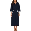 image:imageEkouaer Robes for Women Zipper Robe 34 Sleeves Housecoat with Pockets  Full Length Loungewear Easy ZipUp Nightgown Long Bathrobe 34 Sleeves for Everyday Comfort Lounging RecoveryStyle 1navy