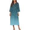 image:imageEkouaer Robes for Women Zipper Robe 34 Sleeves Housecoat with Pockets  Full Length Loungewear Easy ZipUp Nightgown Long Bathrobe 34 Sleeves for Everyday Comfort Lounging RecoverySparkling Branches
