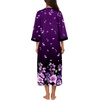image:imageEkouaer Robes for Women Zipper Robe 34 Sleeves Housecoat with Pockets  Full Length Loungewear Easy ZipUp Nightgown Long Bathrobe 34 Sleeves for Everyday Comfort Lounging RecoveryPurple Black Floral