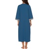 image:imageEkouaer Robes for Women Zipper Robe 34 Sleeves Housecoat with Pockets  Full Length Loungewear Easy ZipUp Nightgown Long Bathrobe 34 Sleeves for Everyday Comfort Lounging RecoveryStyle 1blue