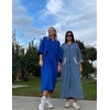 image:imageEkouaer Robes for Women Zipper Robe 34 Sleeves Housecoat with Pockets  Full Length Loungewear Easy ZipUp Nightgown Long Bathrobe 34 Sleeves for Everyday Comfort Lounging RecoveryStyle 1snorkel Blue