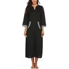 image:imageEkouaer Robes for Women Zipper Robe 34 Sleeves Housecoat with Pockets  Full Length Loungewear Easy ZipUp Nightgown Long Bathrobe 34 Sleeves for Everyday Comfort Lounging RecoveryStyle 1black