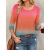 image:imageEkouaer 34 Sleeve Womens Tops Scoop Neck T Shirts 2026 Casual Basic Tees  Casual TopsCute Basic Tops Vacation OutfitsComfy Basic TeesLoose Fit Tops For AllSeason Daily Wearavailable in S3XLSunset Ombre