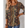 image:imageEkouaer 34 Sleeve Womens Tops Scoop Neck T Shirts 2026 Casual Basic Tees  Casual TopsCute Basic Tops Vacation OutfitsComfy Basic TeesLoose Fit Tops For AllSeason Daily Wearavailable in S3XLBohemianmz721