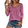 image:imageEkouaer 34 Sleeve Womens Tops Scoop Neck T Shirts 2026 Casual Basic Tees  Casual TopsCute Basic Tops Vacation OutfitsComfy Basic TeesLoose Fit Tops For AllSeason Daily Wearavailable in S3XLPinkxh370
