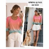 image:imageEkouaer 34 Sleeve Womens Tops Scoop Neck T Shirts 2026 Casual Basic Tees  Casual TopsCute Basic Tops Vacation OutfitsComfy Basic TeesLoose Fit Tops For AllSeason Daily Wearavailable in S3XLSunset Ombre