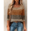 image:imageEkouaer 34 Sleeve Womens Tops Scoop Neck T Shirts 2026 Casual Basic Tees  Casual TopsCute Basic Tops Vacation OutfitsComfy Basic TeesLoose Fit Tops For AllSeason Daily Wearavailable in S3XLStriped Khaki