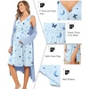 image:imageEkouaer Maternity Nursing Gown and Robe Set Labor Delivery Nightgowns  Birthing Hospital Gowns Skinfriendly Postpartum Clothes Split Front Flap Elastic Waistline Perfect for Pregnant MommasLight Blue Moon Planet Butterfly