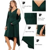 image:imageEkouaer Maternity Nursing Gown and Robe Set Labor Delivery Nightgowns  Birthing Hospital Gowns Skinfriendly Postpartum Clothes Split Front Flap Elastic Waistline Perfect for Pregnant MommasDark Green