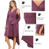 image:imageEkouaer Maternity Nursing Gown and Robe Set Labor Delivery Nightgowns  Birthing Hospital Gowns Skinfriendly Postpartum Clothes Split Front Flap Elastic Waistline Perfect for Pregnant MommasGray Purple
