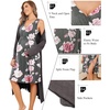 image:imageEkouaer Maternity Nursing Gown and Robe Set Labor Delivery Nightgowns  Birthing Hospital Gowns Skinfriendly Postpartum Clothes Split Front Flap Elastic Waistline Perfect for Pregnant MommasDark Greypink Flower