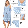 image:imageEkouaer Maternity Nursing Gown and Robe Set Labor Delivery Nightgowns  Birthing Hospital Gowns Skinfriendly Postpartum Clothes Split Front Flap Elastic Waistline Perfect for Pregnant MommasLight Blue Heart