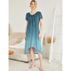 image:imageEkouaer Nightgowns for Women Short Sleeve Night Gowns Plus Size Night Shirt  Loungewear Plus Size Night ShirtSoft Sleep ShirtCasual Night dress for SleepingDaily WearFlower Branch