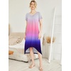 image:imageEkouaer Nightgowns for Women Short Sleeve Night Gowns Plus Size Night Shirt  Loungewear Plus Size Night ShirtSoft Sleep ShirtCasual Night dress for SleepingDaily WearTie Dye White  Blue