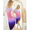 image:imageEkouaer Nightgowns for Women Short Sleeve Night Gowns Plus Size Night Shirt  Loungewear Plus Size Night ShirtSoft Sleep ShirtCasual Night dress for SleepingDaily WearTie Dye White  Blue