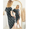 image:imageEkouaer Nightgowns for Women Short Sleeve Night Gowns Plus Size Night Shirt  Loungewear Plus Size Night ShirtSoft Sleep ShirtCasual Night dress for SleepingDaily WearBlue Floral