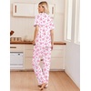 image:imageEkouaer Pajamas for Women Set Button Up Soft Pjs Short Sleeve Lounge Sets  Cute Ruffle SleeveNotch CollarSide PocketsComfy Lightweight FabricIdeal for Daily WearPostpartumPartyPink Bow