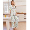 image:imageEkouaer Pajamas for Women Set Button Up Soft Pjs Short Sleeve Lounge Sets  Cute Ruffle SleeveNotch CollarSide PocketsComfy Lightweight FabricIdeal for Daily WearPostpartumPartyGreen Cocktail Glass