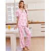 image:imageEkouaer Pajamas for Women Set Button Up Soft Pjs Short Sleeve Lounge Sets  Cute Ruffle SleeveNotch CollarSide PocketsComfy Lightweight FabricIdeal for Daily WearPostpartumPartyPink Stripes Bow