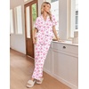 image:imageEkouaer Pajamas for Women Set Button Up Soft Pjs Short Sleeve Lounge Sets  Cute Ruffle SleeveNotch CollarSide PocketsComfy Lightweight FabricIdeal for Daily WearPostpartumPartyPink Bow