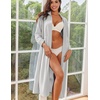 image:imageEkouaer Women Zipper Robe Long Sleeves House Coat Soft Bathrobe Housecoat  Easy ZipUp Bath Robe with Pockets Ultra Soft and Lightweight Fabric CalfLengthLight Gray