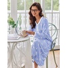 image:imageEkouaer Womens Long Sleeve Nightgown Full Length Sleepwear Long Sleepshirts Henley Sleep Dress  Print Floral Sleep Dress Long Nightgowns Ladies Lounge Dress Soft Floor Length Sleep Shirt Sleep Daily Wear HomeAblue Pigeon