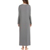 image:imageEkouaer Womens Long Sleeve Nightgown Full Length Sleepwear Long Sleepshirts Henley Sleep Dress  Print Floral Sleep Dress Long Nightgowns Ladies Lounge Dress Soft Floor Length Sleep Shirt Sleep Daily Wear HomeBdark Grey