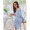 image:imageEkouaer Womens Long Sleeve Nightgown Full Length Sleepwear Long Sleepshirts Henley Sleep Dress  Print Floral Sleep Dress Long Nightgowns Ladies Lounge Dress Soft Floor Length Sleep Shirt Sleep Daily Wear HomeAablue Florals