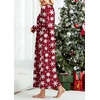 image:imageEkouaer Womens Long Sleeve Nightgown Full Length Sleepwear Long Sleepshirts Henley Sleep Dress  Print Floral Sleep Dress Long Nightgowns Ladies Lounge Dress Soft Floor Length Sleep Shirt Sleep Daily Wear HomeZred Snowflake