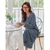 image:imageEkouaer Womens Long Sleeve Nightgown Full Length Sleepwear Long Sleepshirts Henley Sleep Dress  Print Floral Sleep Dress Long Nightgowns Ladies Lounge Dress Soft Floor Length Sleep Shirt Sleep Daily Wear HomeAanavy Flowers