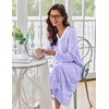 image:imageEkouaer Womens Long Sleeve Nightgown Full Length Sleepwear Long Sleepshirts Henley Sleep Dress  Print Floral Sleep Dress Long Nightgowns Ladies Lounge Dress Soft Floor Length Sleep Shirt Sleep Daily Wear HomeAapurple Flowers