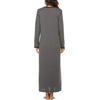 image:imageEkouaer Womens Long Sleeve Nightgown Full Length Sleepwear Long Sleepshirts Henley Sleep Dress  Print Floral Sleep Dress Long Nightgowns Ladies Lounge Dress Soft Floor Length Sleep Shirt Sleep Daily Wear HomeBmedium Grey