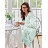 image:imageEkouaer Womens Long Sleeve Nightgown Full Length Sleepwear Long Sleepshirts Henley Sleep Dress  Print Floral Sleep Dress Long Nightgowns Ladies Lounge Dress Soft Floor Length Sleep Shirt Sleep Daily Wear HomeGreen Daisy