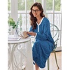 image:imageEkouaer Womens Long Sleeve Nightgown Full Length Sleepwear Long Sleepshirts Henley Sleep Dress  Print Floral Sleep Dress Long Nightgowns Ladies Lounge Dress Soft Floor Length Sleep Shirt Sleep Daily Wear HomeAblue Dog Footprints