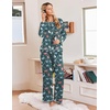 image:imageEkouaer Womens Pajamas Long Sleeve Pjs Soft Loungewear 2 Piece Lounge Sets  Loose Pants with PocketsComfy Fall Winter SleepwearNavy Cats