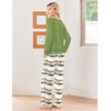 image:imageEkouaer Womens Pajamas Long Sleeve Pjs Soft Loungewear 2 Piece Lounge Sets  Loose Pants with PocketsComfy Fall Winter SleepwearOmbre Green