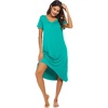 image:imageEkouaer Nightgowns for Women Short Sleeve Night Gowns Plus Size Night Shirt  Loungewear Plus Size Night ShirtSoft Sleep ShirtCasual Night dress for SleepingDaily WearBaqua Green