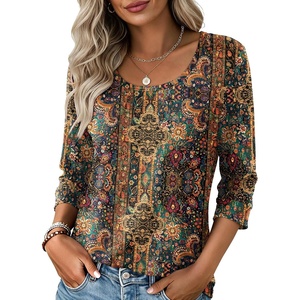 image:imageEkouaer 34 Sleeve Womens Tops Scoop Neck T Shirts 2026 Casual Basic Tees  Casual TopsCute Basic Tops Vacation OutfitsComfy Basic TeesLoose Fit Tops For AllSeason Daily Wearavailable in S3XLBohemianmz721