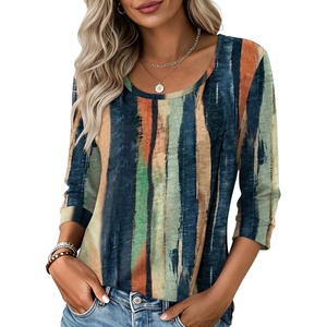 image:imageEkouaer 34 Sleeve Womens Tops Scoop Neck T Shirts 2026 Casual Basic Tees  Casual TopsCute Basic Tops Vacation OutfitsComfy Basic TeesLoose Fit Tops For AllSeason Daily Wearavailable in S3XLMulticolorcx289