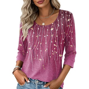 image:imageEkouaer 34 Sleeve Womens Tops Scoop Neck T Shirts 2026 Casual Basic Tees  Casual TopsCute Basic Tops Vacation OutfitsComfy Basic TeesLoose Fit Tops For AllSeason Daily Wearavailable in S3XLPinkxh370