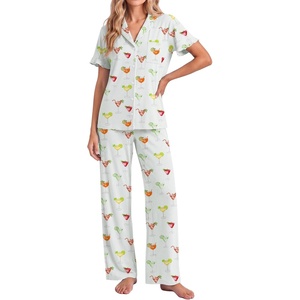 image:imageEkouaer Pajamas for Women Set Button Up Soft Pjs Short Sleeve Lounge Sets  Cute Ruffle SleeveNotch CollarSide PocketsComfy Lightweight FabricIdeal for Daily WearPostpartumPartyGreen Cocktail Glass
