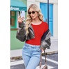 image:image3 Pack Thumb Hole Tops for Women Long Sleeve Basic Shirts Lightweight Tees  Round Neck Thermal Undershirts Slim Fit Underwear Tops Casual Fall Outfits Trendy Y2K TShirts Work amp Going Out TopsBlackWhiteRed