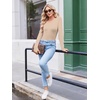 image:image3 Pack Thumb Hole Tops for Women Long Sleeve Basic Shirts Lightweight Tees  Round Neck Thermal Undershirts Slim Fit Underwear Tops Casual Fall Outfits Trendy Y2K TShirts Work amp Going Out TopsBlackKhakiBrown