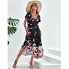 image:imageEkouaer Long Nightgowns for Women V Neck Moo Moos House Dress with Pockets  Short Sleeve Sleep Shirt Side Split Night Shirt Plus Size Lounge Dress Pullover Sleepwear Sleep Casual Daily Wear HomePink Flower