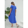 image:imageEkouaer Long Nightgowns for Women V Neck Moo Moos House Dress with Pockets  Short Sleeve Sleep Shirt Side Split Night Shirt Plus Size Lounge Dress Pullover Sleepwear Sleep Casual Daily Wear HomeSnorkel Blue