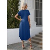 image:imageEkouaer Long Nightgowns for Women with Pockets Short Sleeves House Dresses  Pleated Moomoo Dresses Crew Neck Casual Maxi Dress Full Length Loungewear Plus Size Night Gowns for Casual TimeNavy